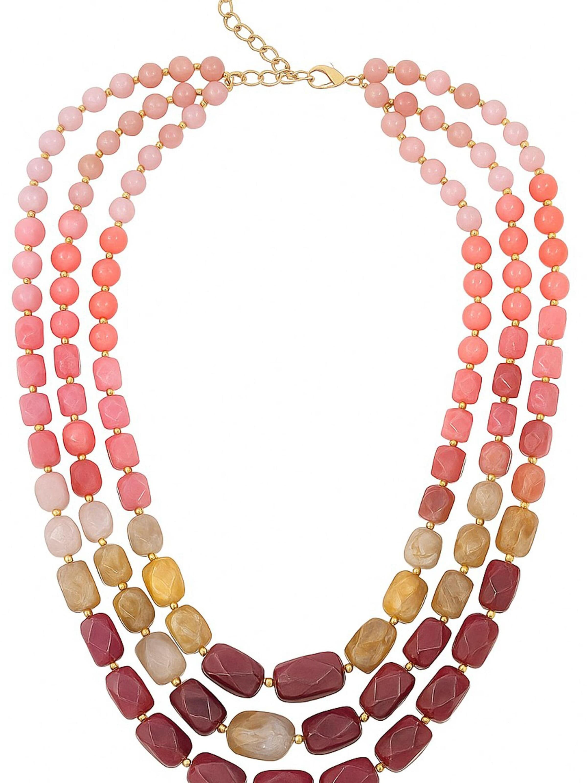 COLLEZIONE ALESSANDRO Necklace 'Marble' in Red: front