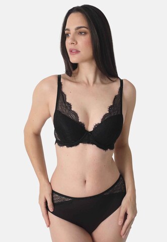 Soutien-gorge sassa en noir : devant