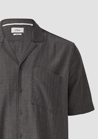 s.Oliver Regular Fit Hemd in Schwarz