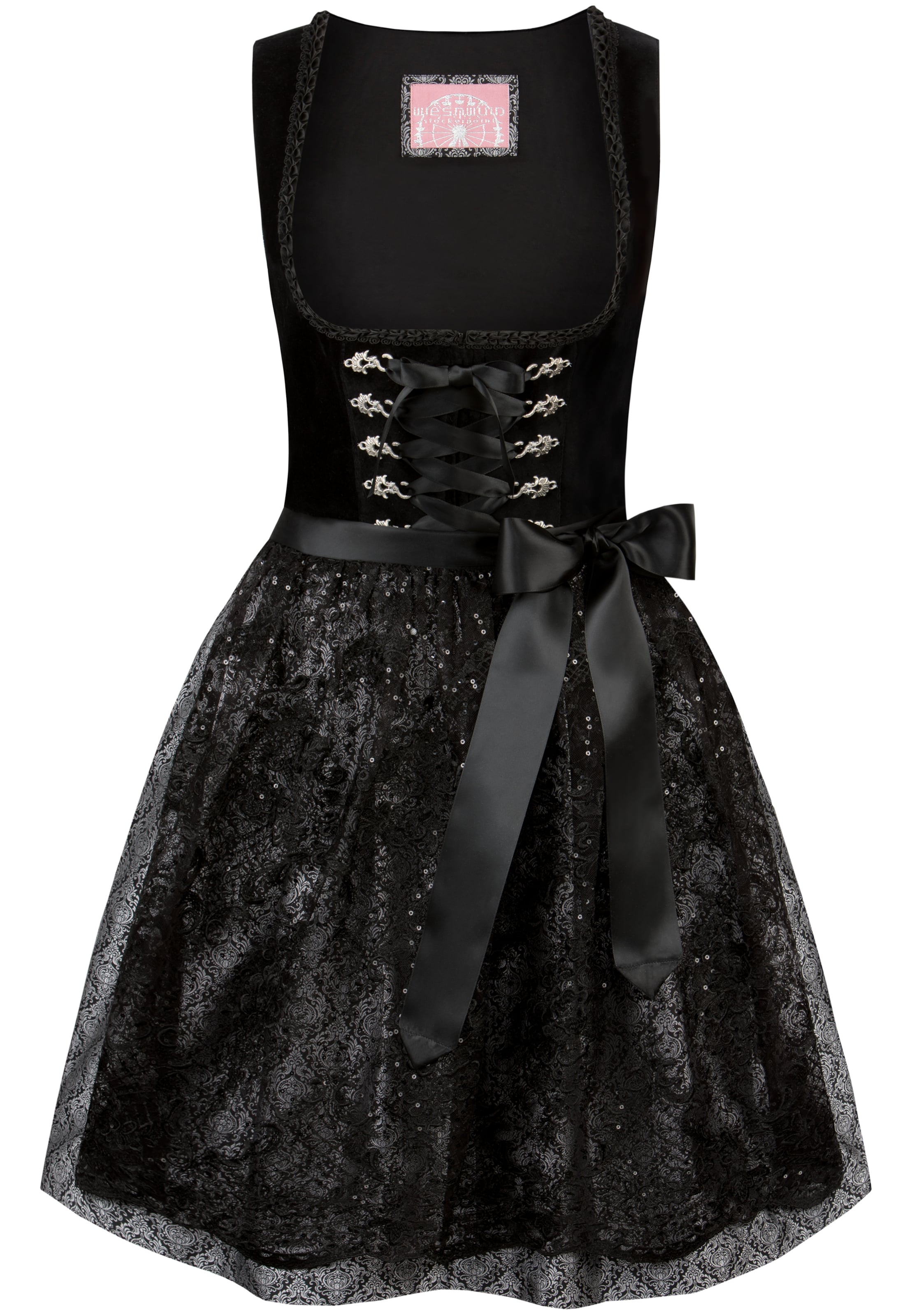 STOCKERPOINT Dirndl in Schwarz: Vorderseite