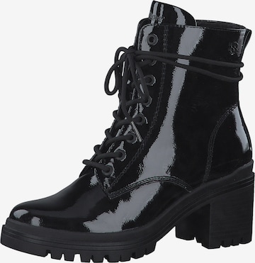 s.Oliver Lace-Up Ankle Boots in Black: front