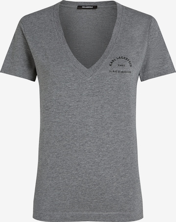 Tricou 'Rue St-Guillaume' de la Karl Lagerfeld pe gri: față