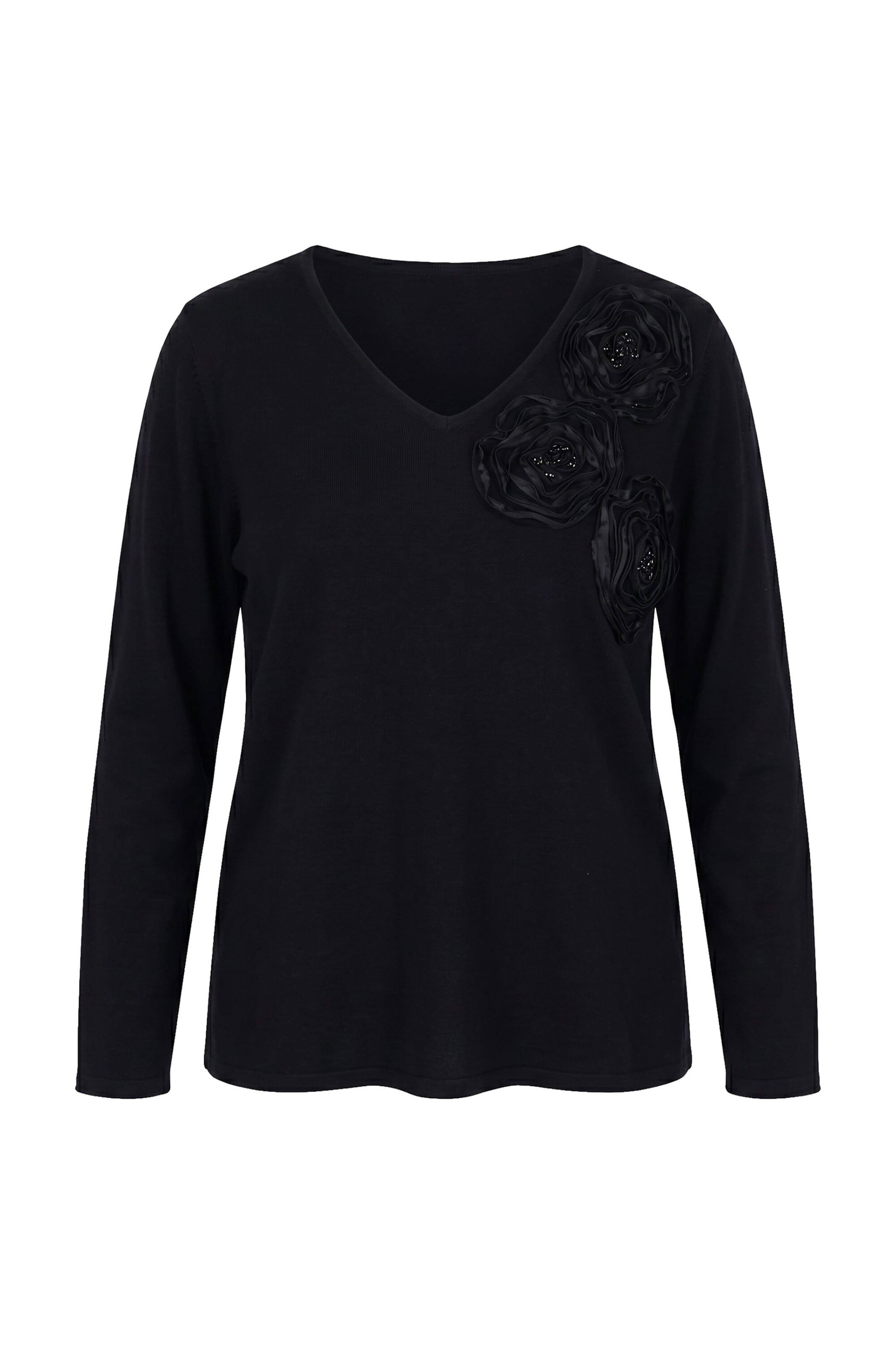 Ulla Popken Pullover in Schwarz: Vorderseite