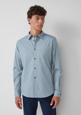 Coupe slim Chemise s.Oliver en bleu : devant
