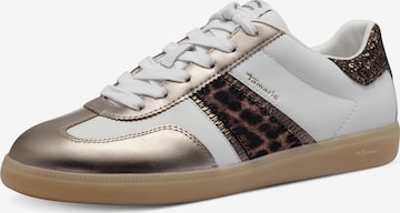 Baskets basses Tamaris en blanc : devant