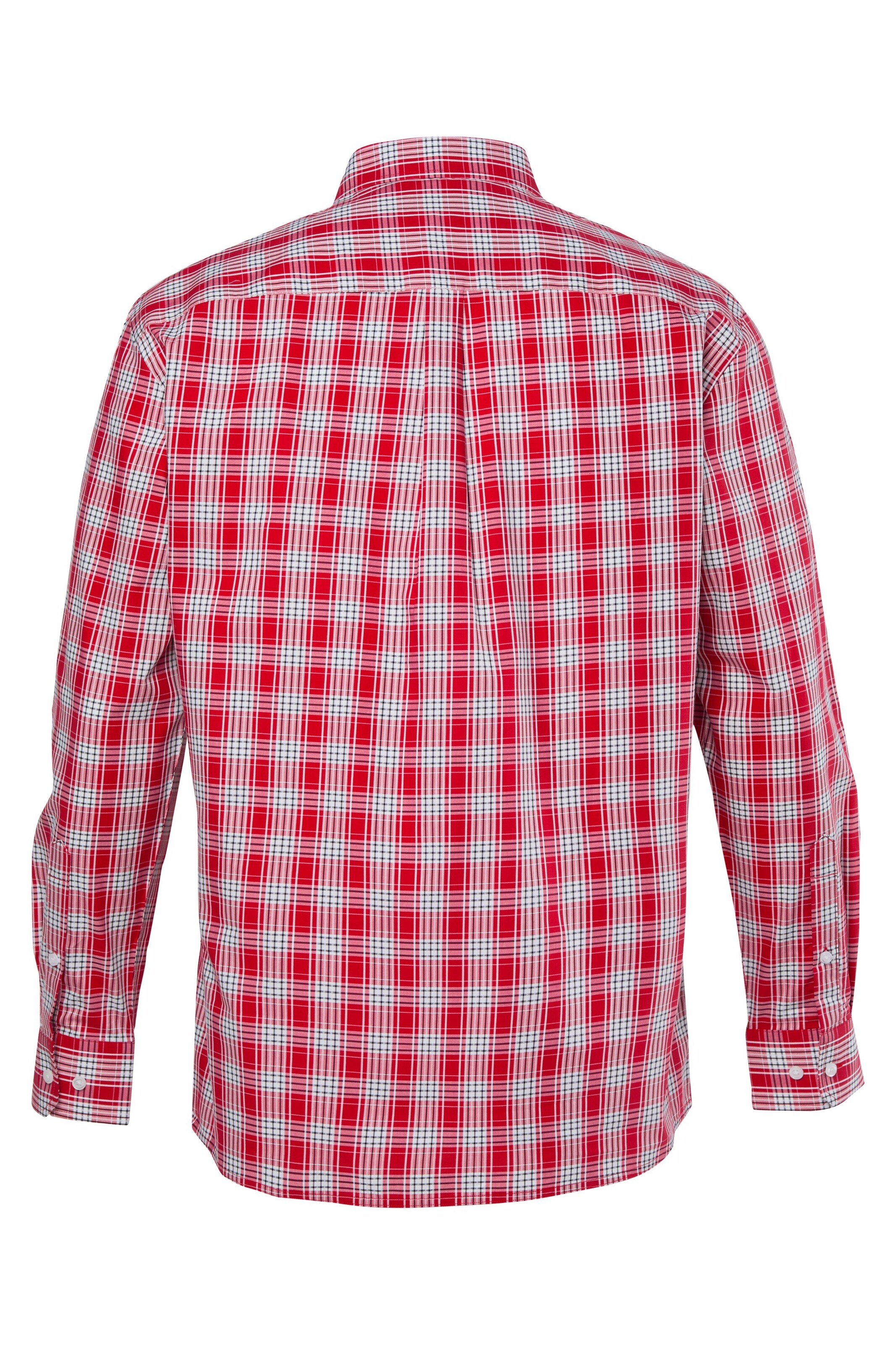 Men Plus Regular fit Button Up Shirt in Red