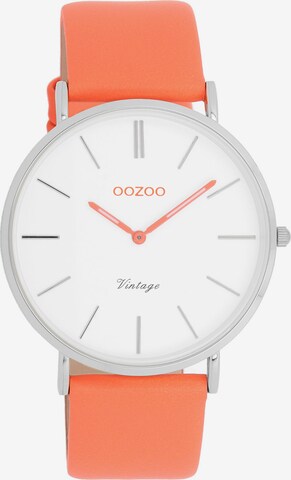 OOZOO Analog Watch in Silver: front