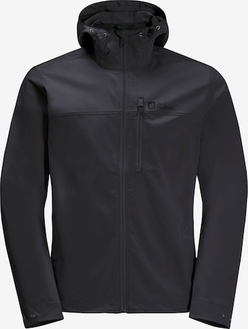 JACK WOLFSKIN - Casaco outdoor 'DESERT WIND' em preto: frente