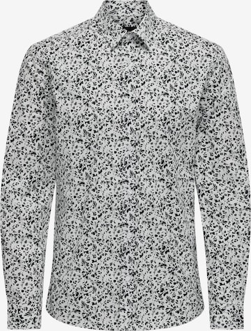 Only & Sons Regular fit Button Up Shirt 'ANDY' in White: front