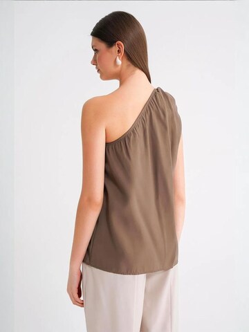 Camicia da donna di MixRay in marrone