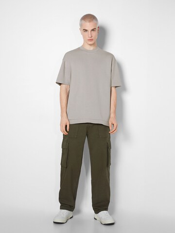 Bershka T-Shirt in Grau