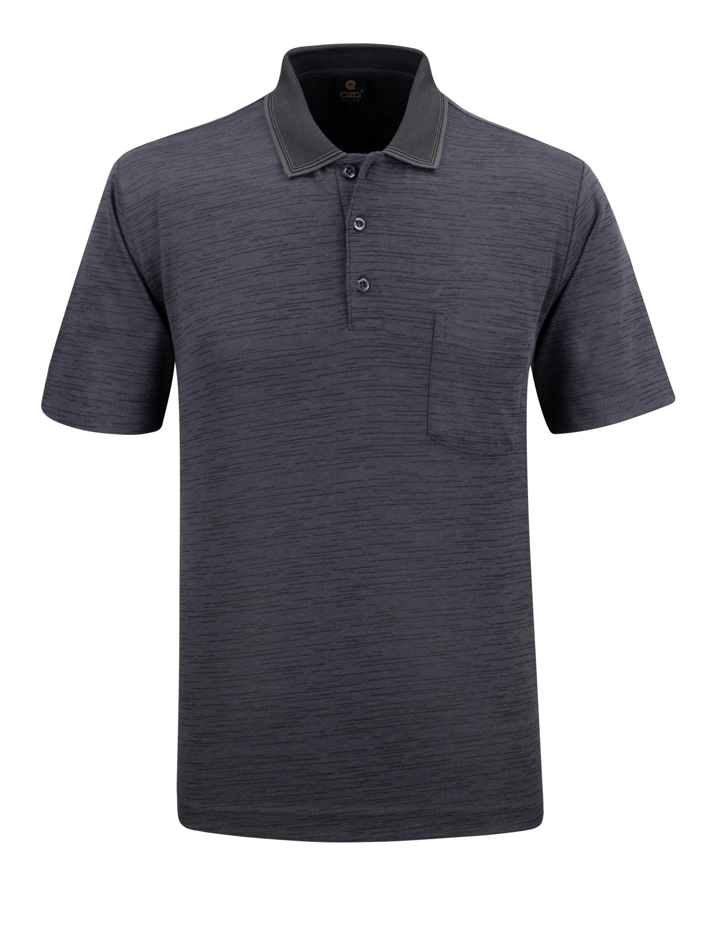 Cizgi Triko Shirt‌‌‌‌‌‌ in Grau: Vorderseite