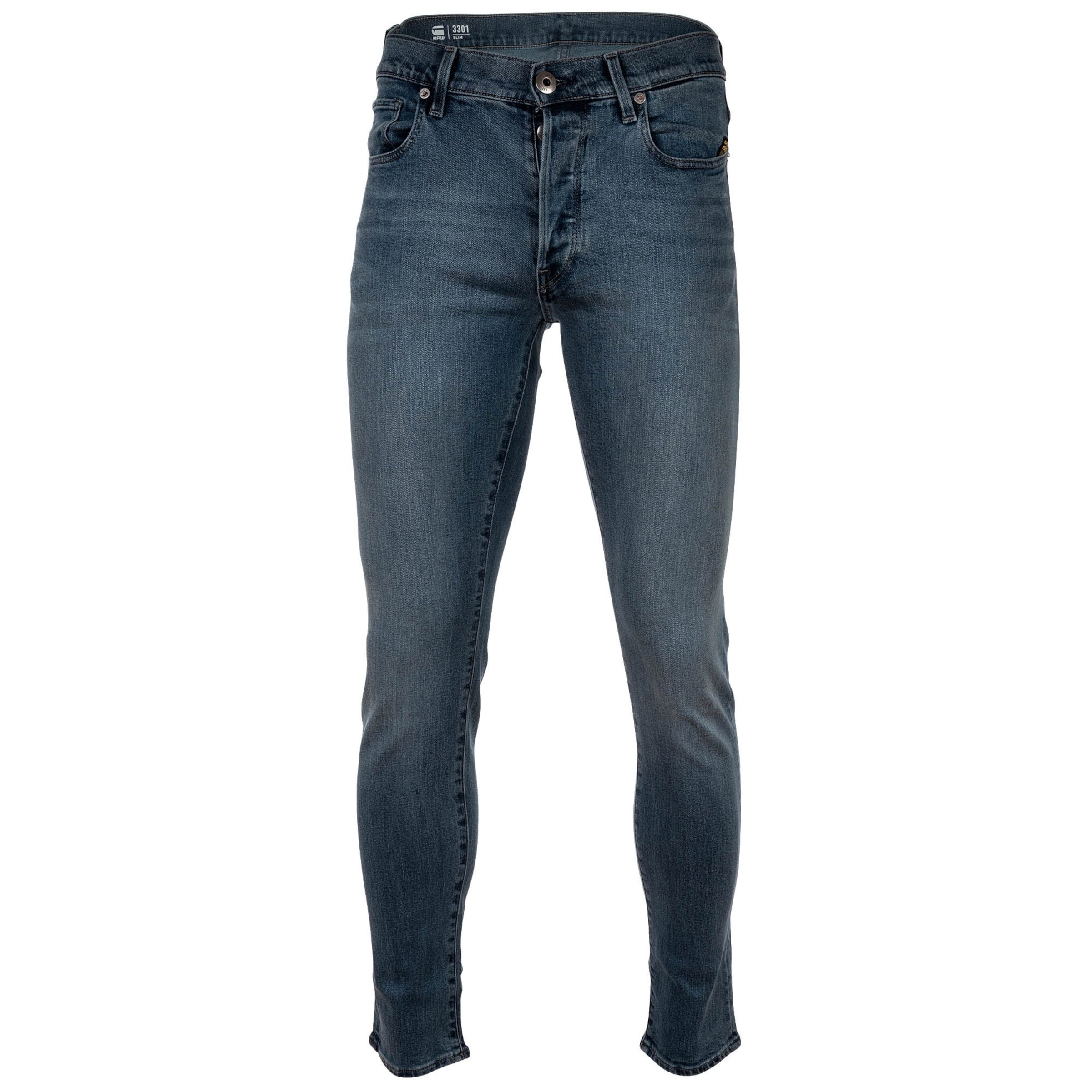 G-STAR Slimfit Jeans i blå: forside