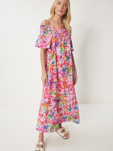 Robe d’été Happiness İstanbul en mélange de couleurs : devant