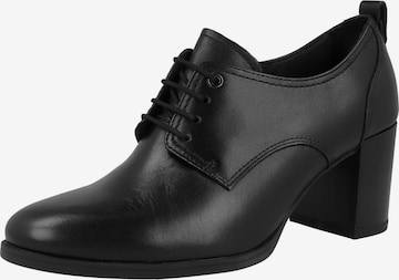 TAMARIS - Sapatos com cunha frontal em preto: frente