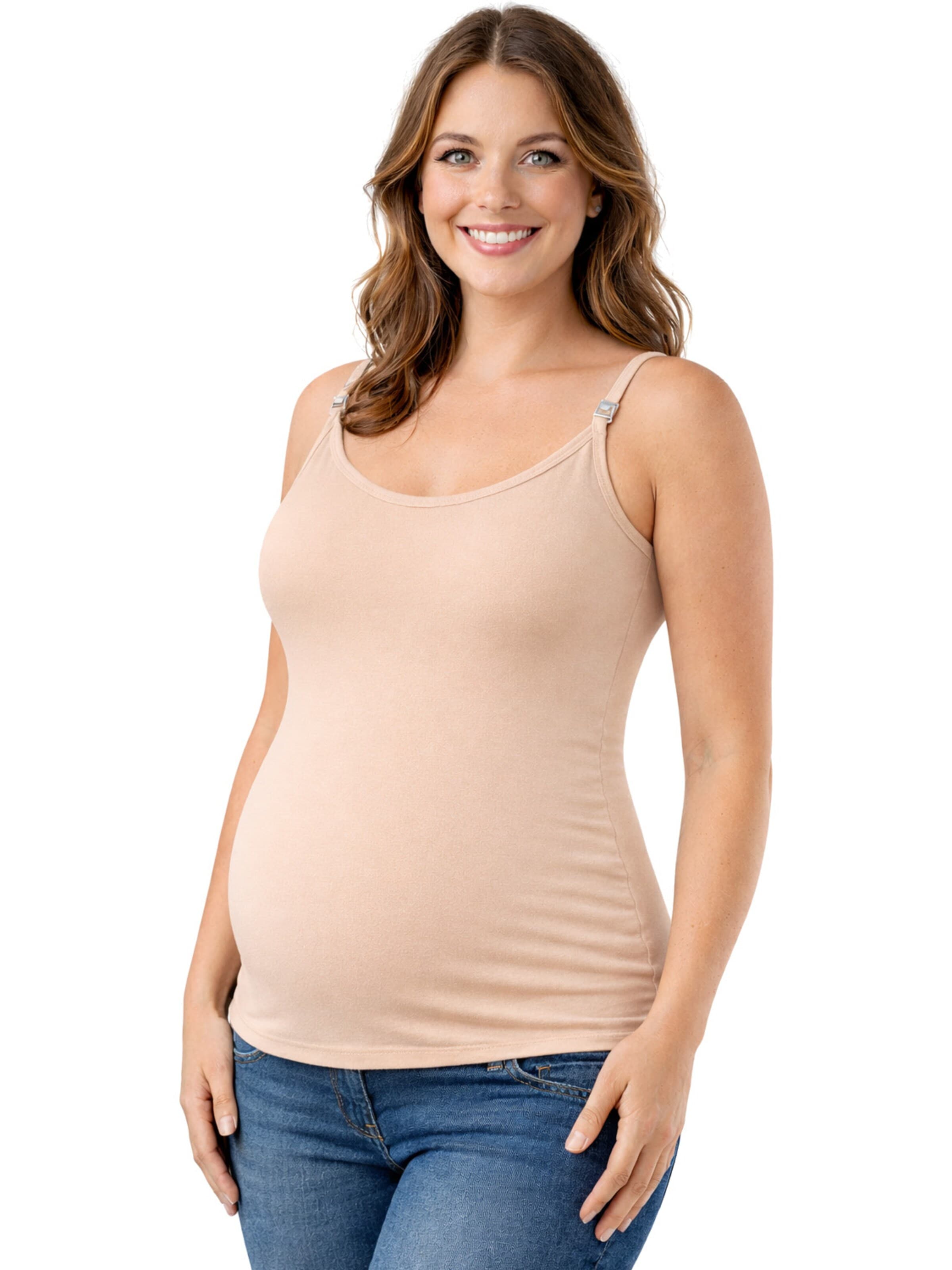 M.M.C. Top 'Stilltop' in Beige: front