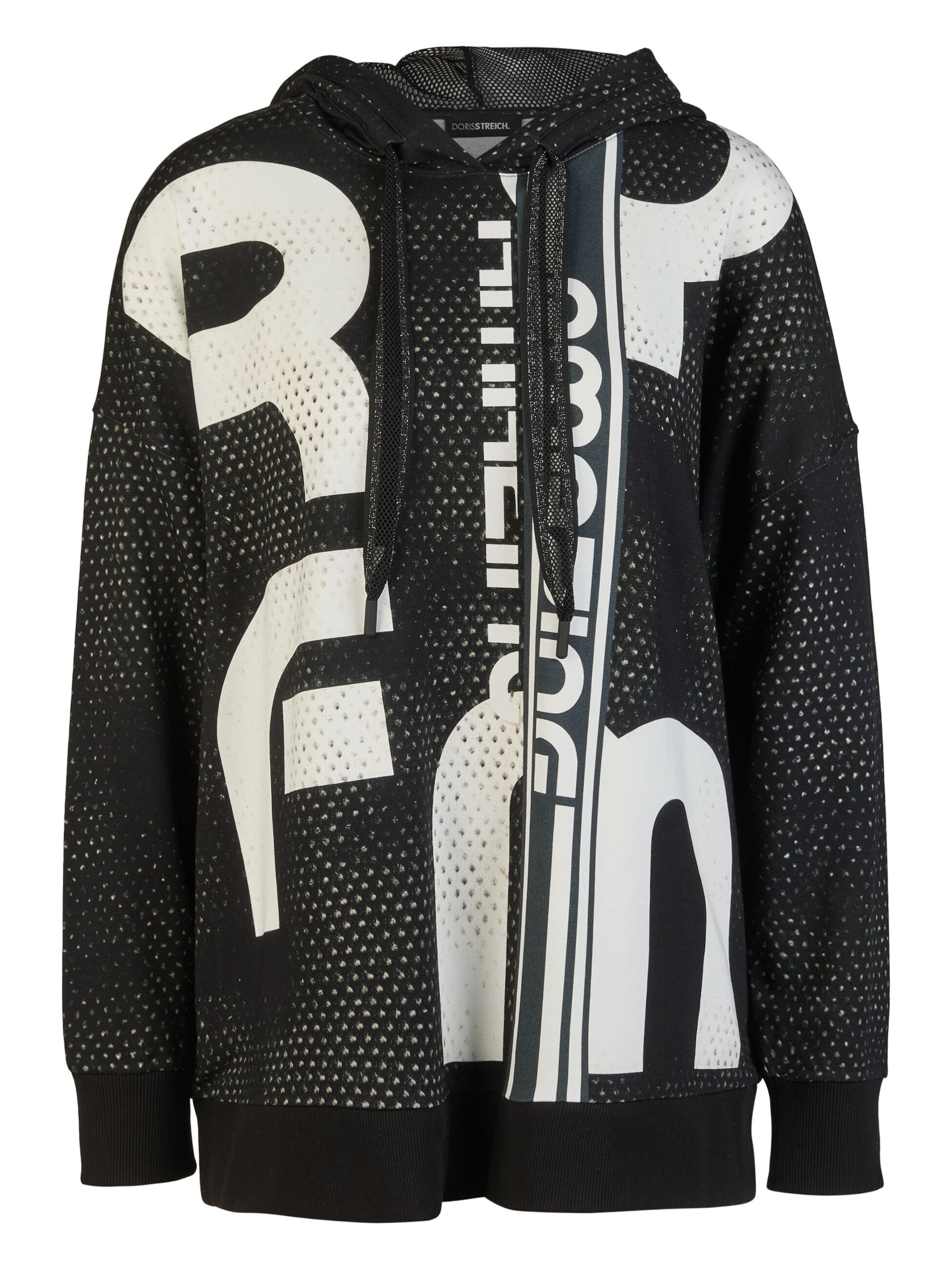 Sweat-shirt Doris Streich en noir : devant