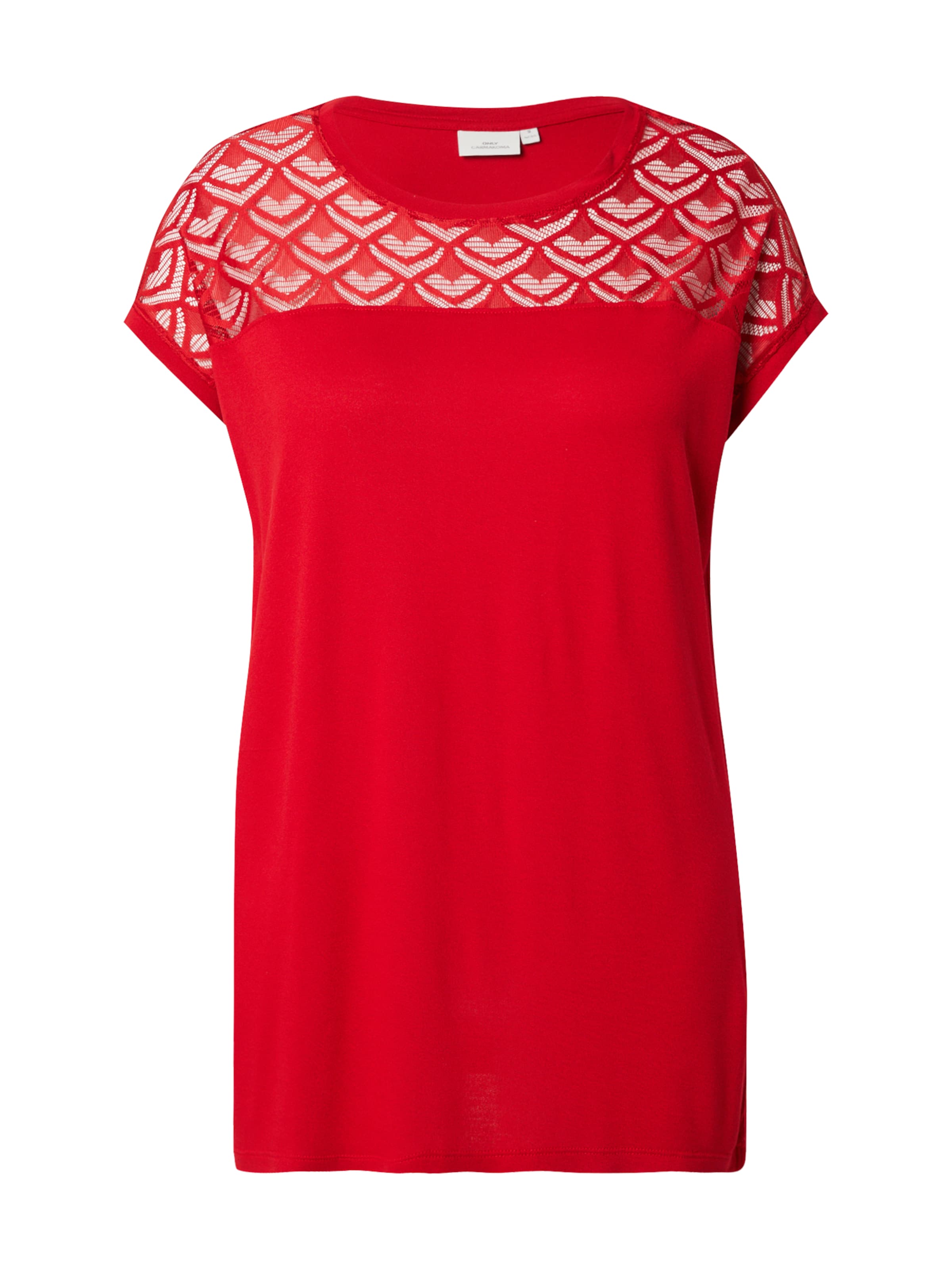 ONLY Carmakoma Μπλουζάκι 'CARFLAKE' σε κόκκινο: μπροστά