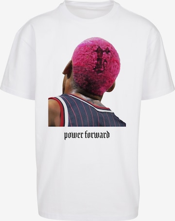 MT Upscale - Camisa 'Power Forward' em branco: frente