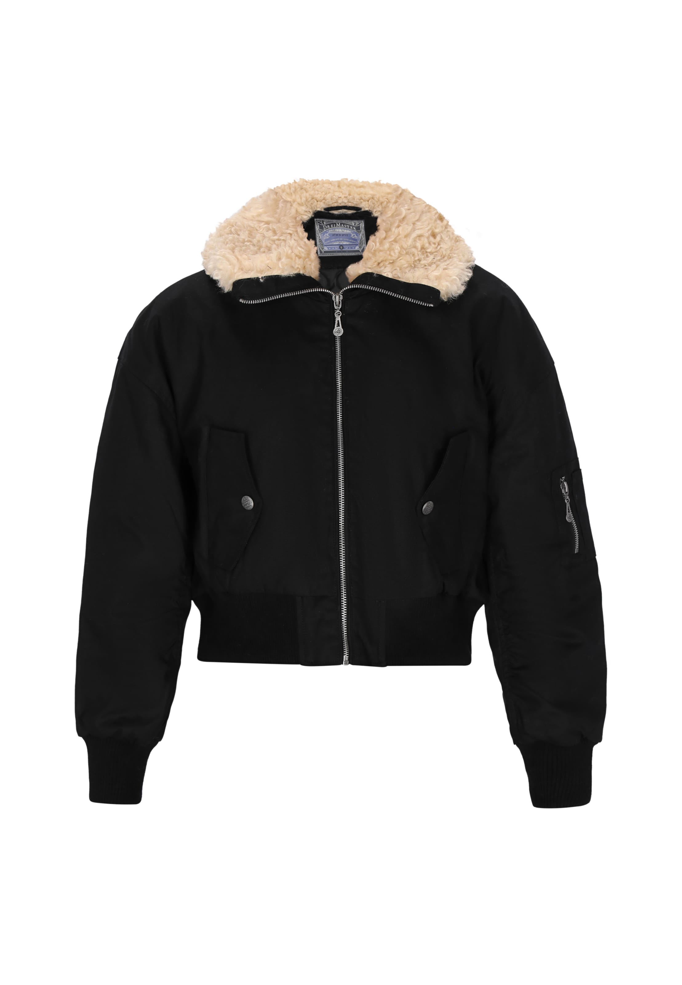 DreiMaster Vintage Φθινοπωρινό και ανοιξιάτικο μπουφάν σε μαύρο: μπροστά