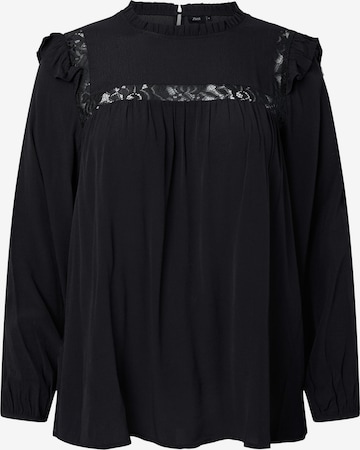 Camicia da donna di Zizzi in nero: frontale