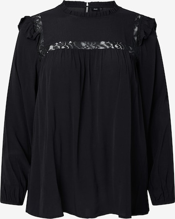 Zizzi Blouse in Zwart: voorkant