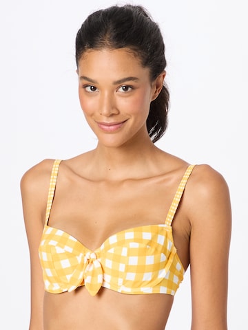 PASSIONATA Balconette Bikini Top in Yellow: front