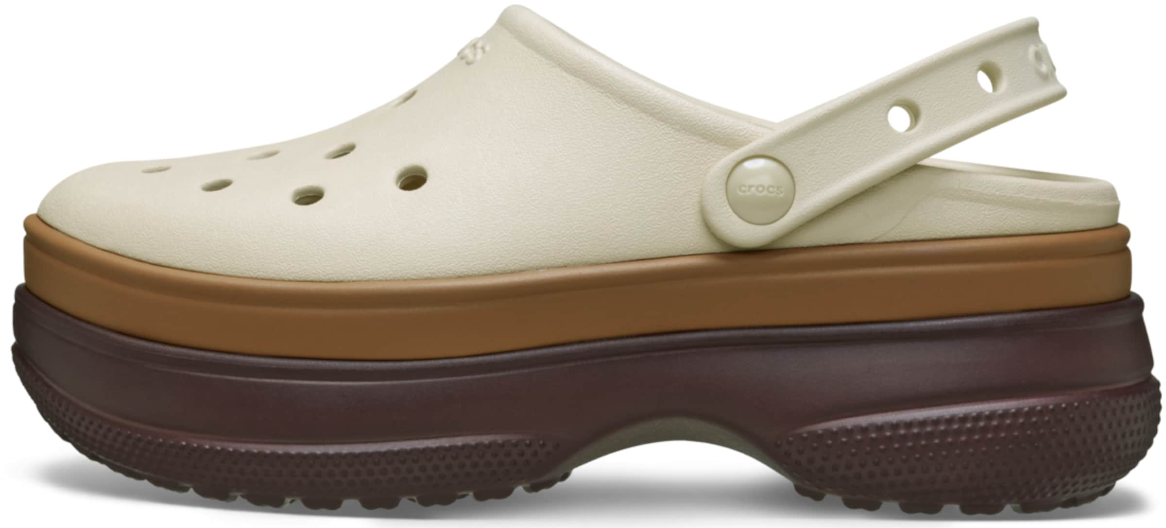 Crocs Dreváky 'Classic' - Hnedá: predná strana