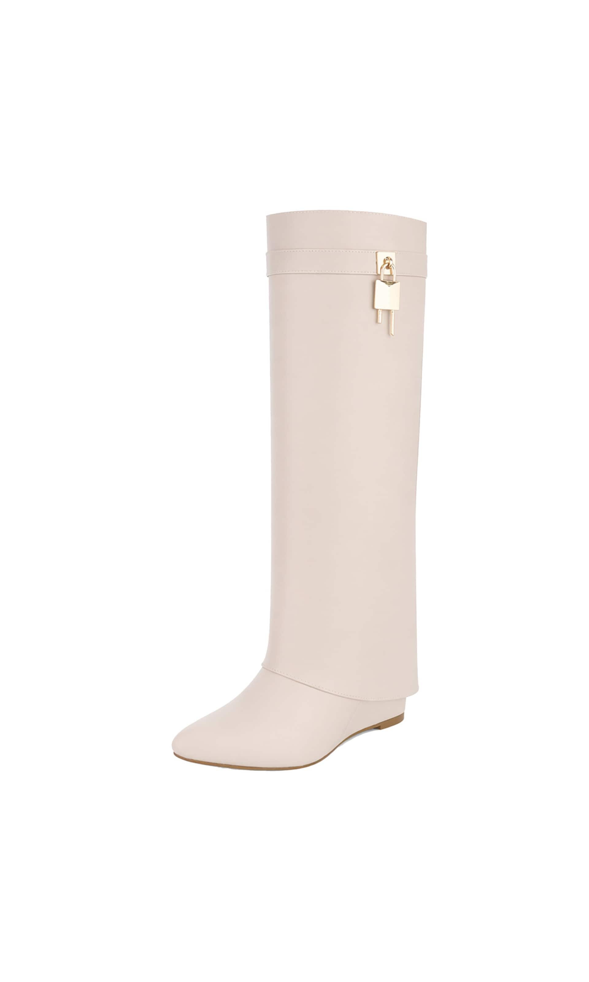 Ital-Design Boots in Beige: front