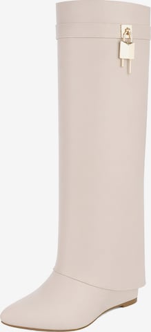 Ital-Design Boots in Beige: front