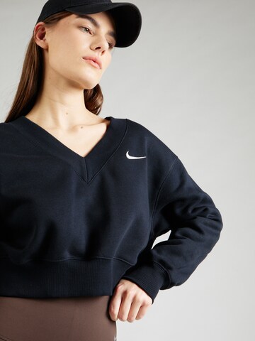 Nike Sportswear Μπλούζα φούτερ 'Phoenix Fleece' σε μαύρο