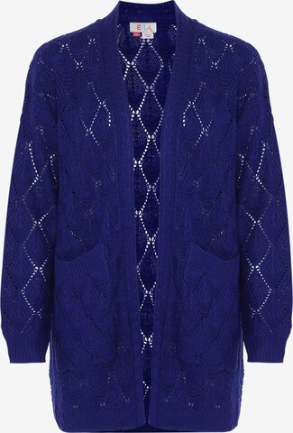 IZIA Gebreid vest in Blauw: voorkant