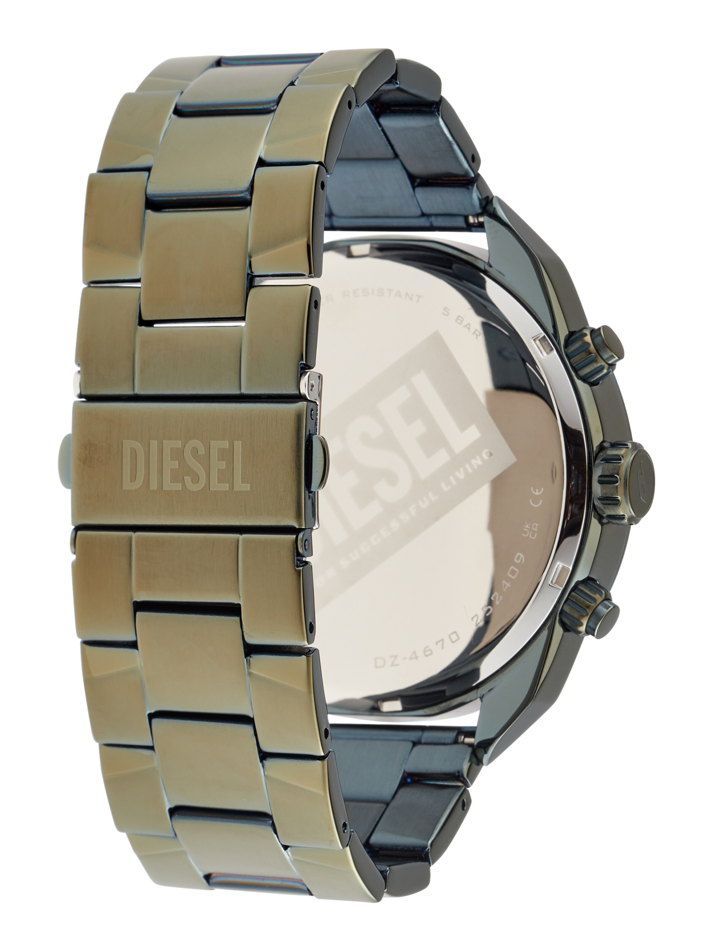 DIESEL Analoog horloge 'Spiked' in Groen