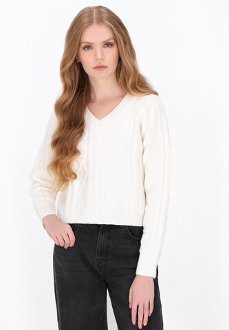 Pull-over DreiMaster Vintage en blanc : devant