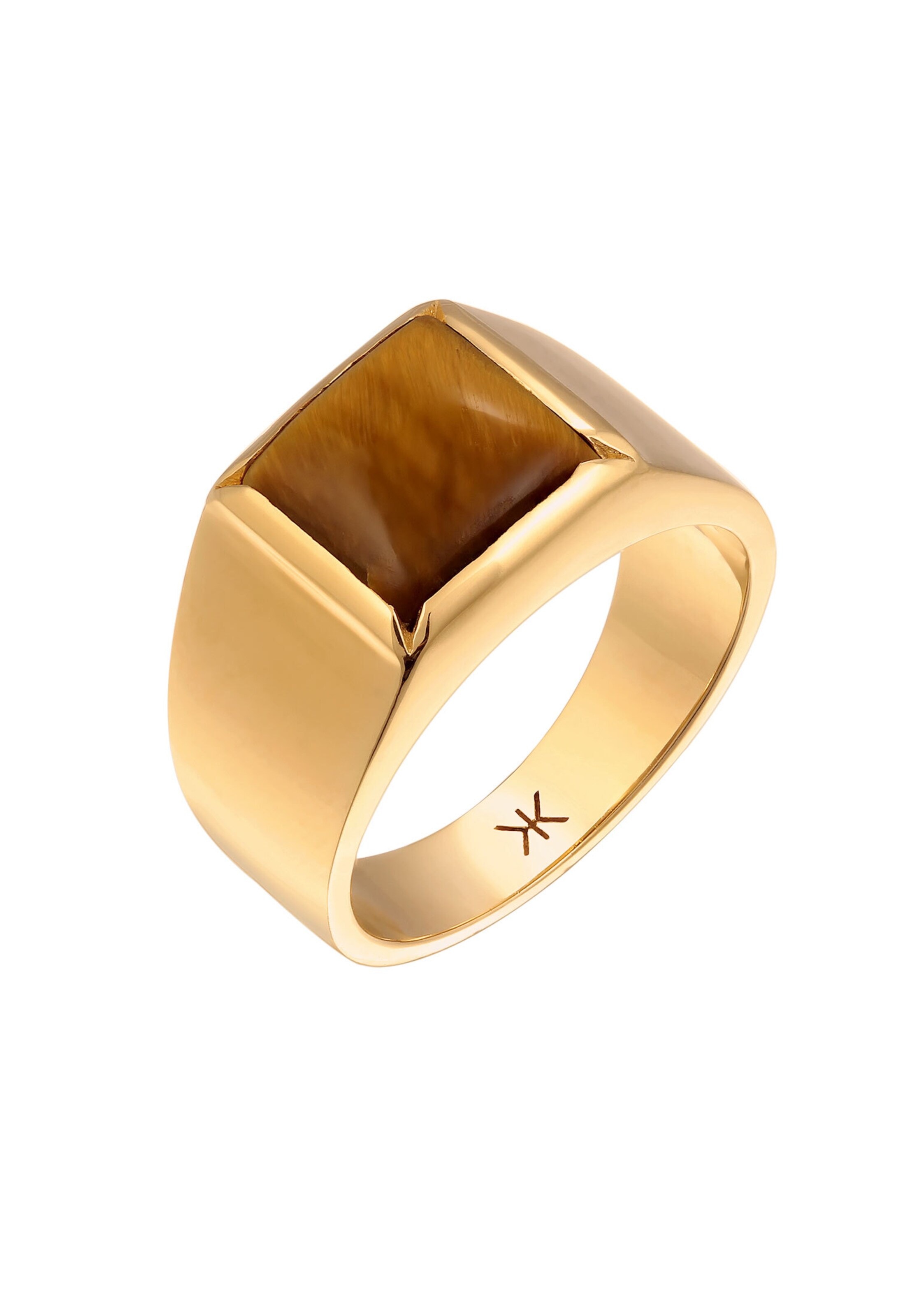 Bague 'Tigerauge' KUZZOI en or : devant