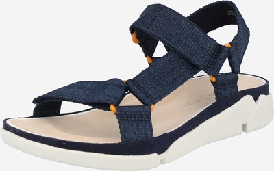CLARKS Сандали с каишка 'Tri Sporty' в нейви синьо / бяло, Преглед на продукта