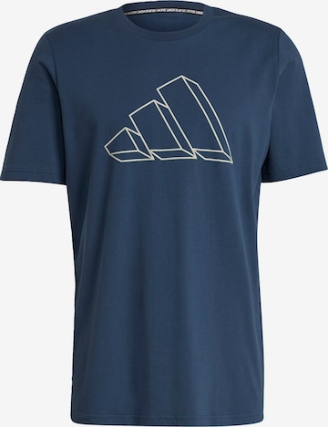 T-Shirt fonctionnel ADIDAS PERFORMANCE en bleu : devant