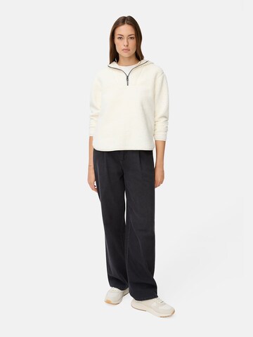 CAMEL ACTIVE Kapuzenpullover mit halbem Reißverschluss in Weiß