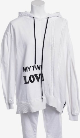 Twin Set Sweatshirt & Zip-Up Hoodie in XL in White: front