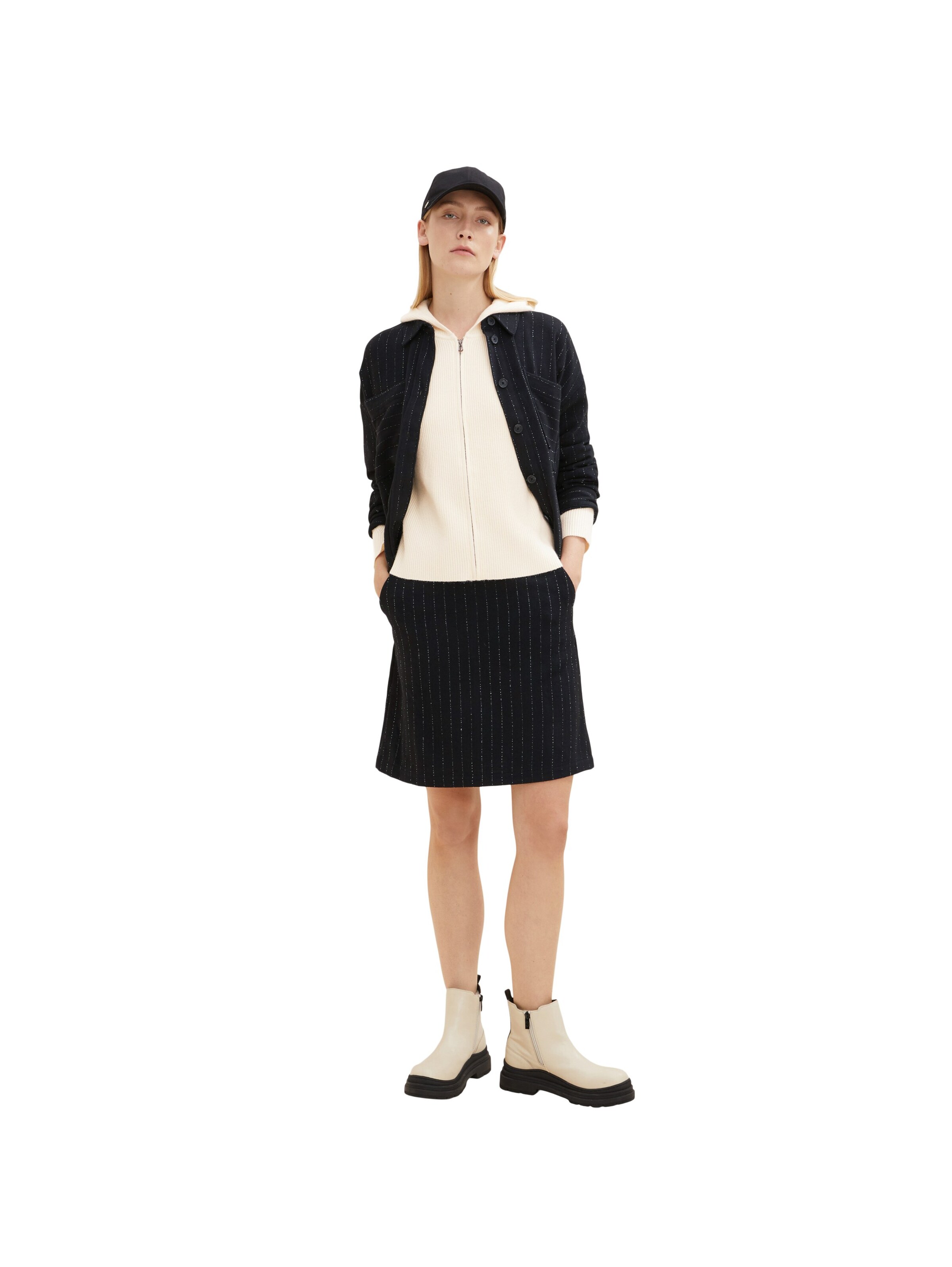 TOM TAILOR Prehodna jakna | črna barva