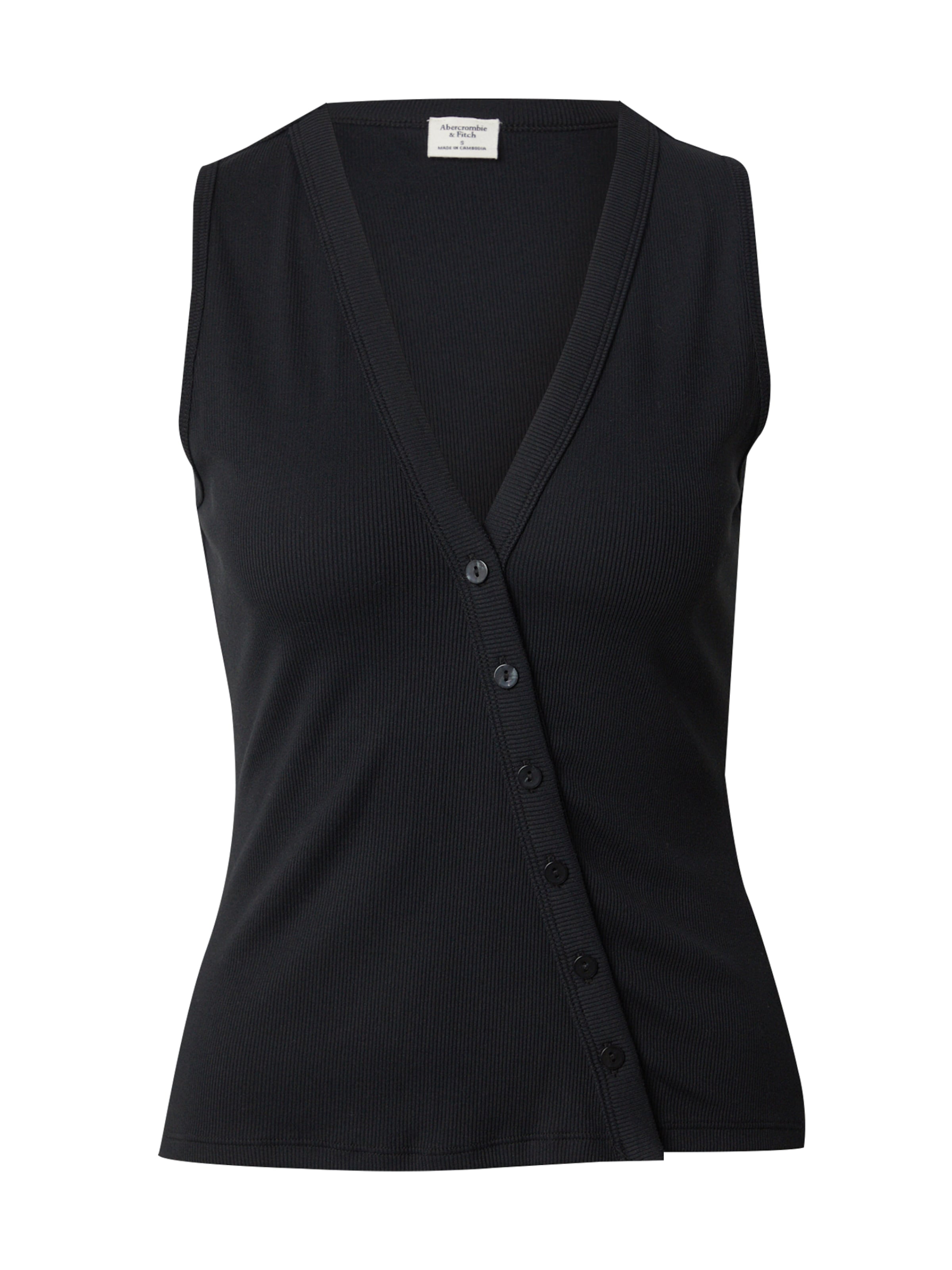 Abercrombie & Fitch Top – černá: přední strana