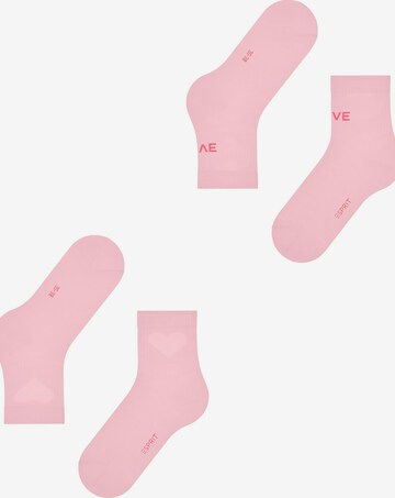 ESPRIT Socks 'Heart & Love 2-Pack' in Purple: front
