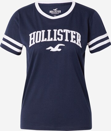 HOLLISTER Тениска в синьо: отпред