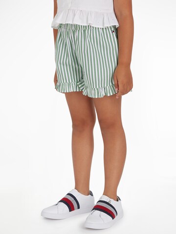 TOMMY HILFIGER Regular Broek in Groen: voorkant