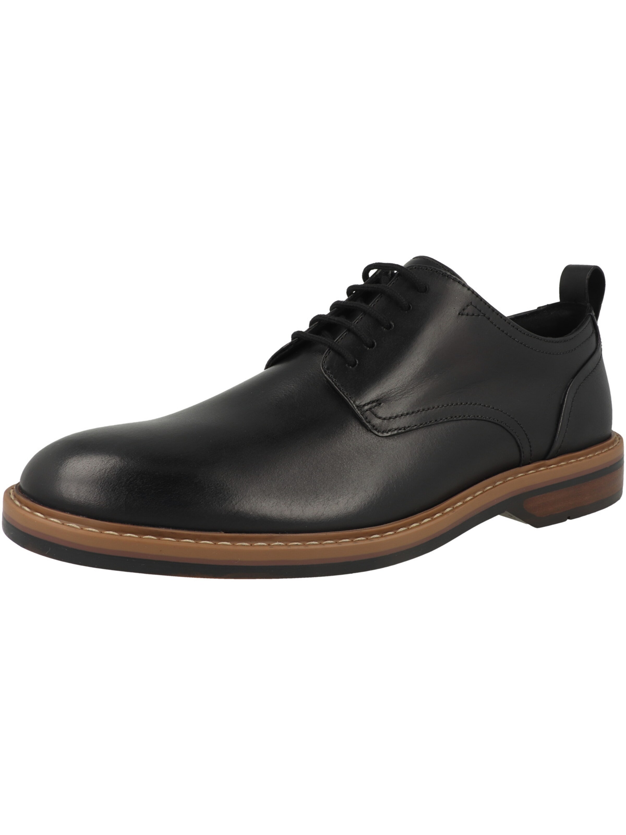 CLARKS Sapato com atacadores 'Aldwin' em preto, Vista do artigo