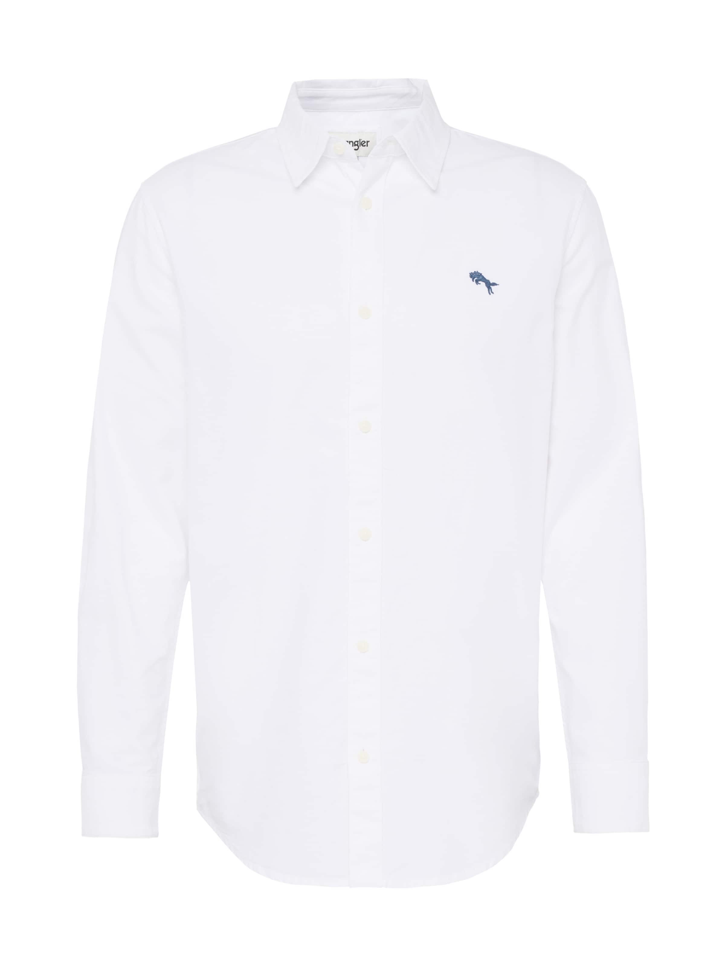 WRANGLER Regular fit Skjorta 'LS SHIRT' i vit: framsida