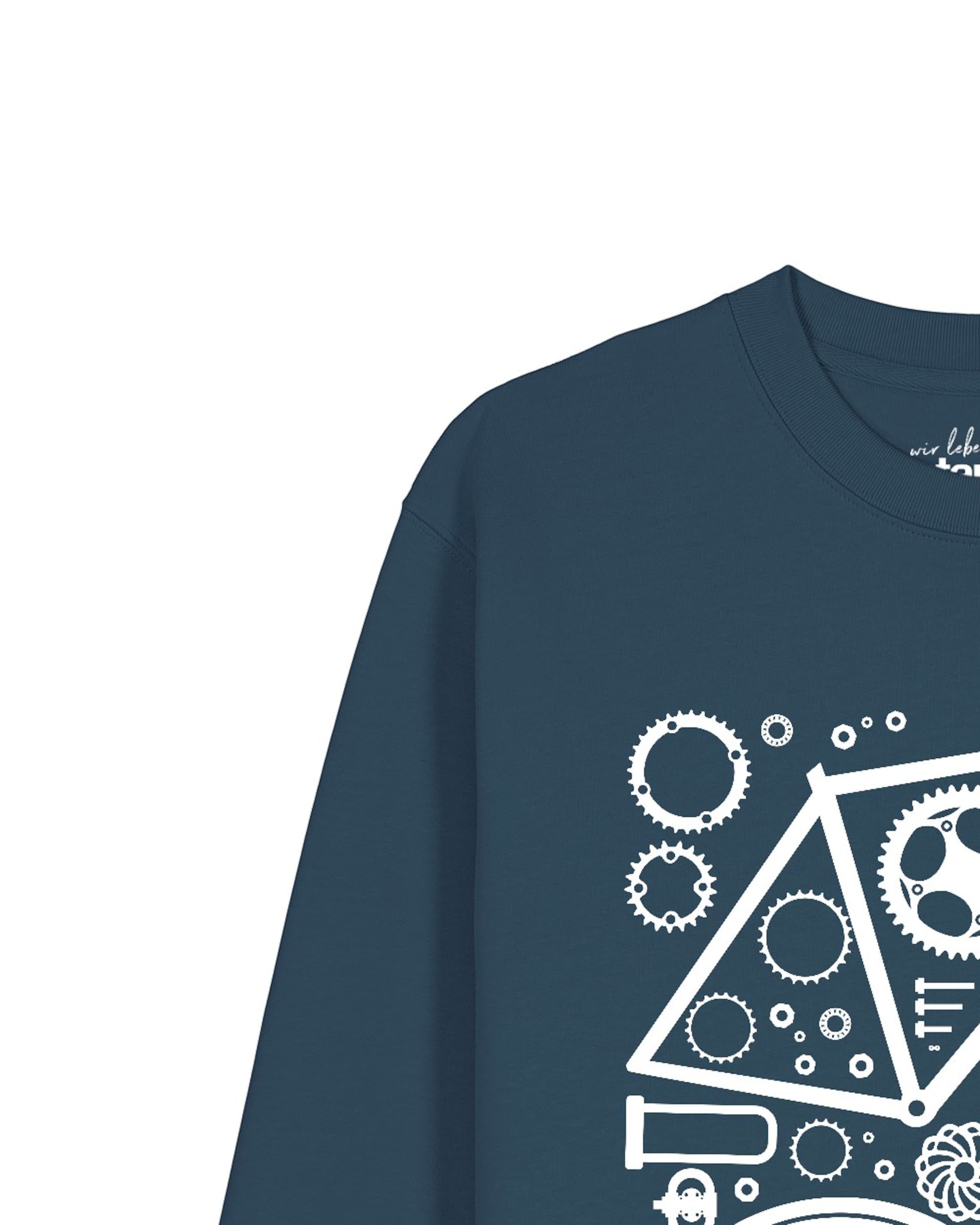 Watapparel Sweatshirt 'Fahrradteile' in Groen