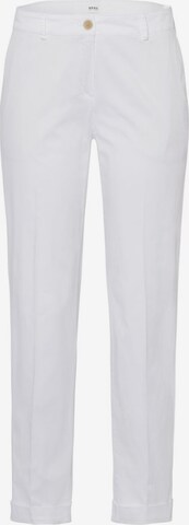 BRAX Regular Pleated Pants 'Maron' in White: front