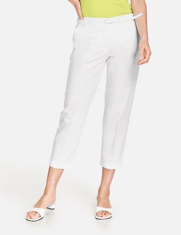 Coupe slim Pantalon à plis GERRY WEBER en blanc : devant