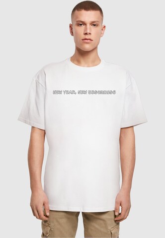 Merchcode Shirt 'New Year' in Weiß: Vorderseite